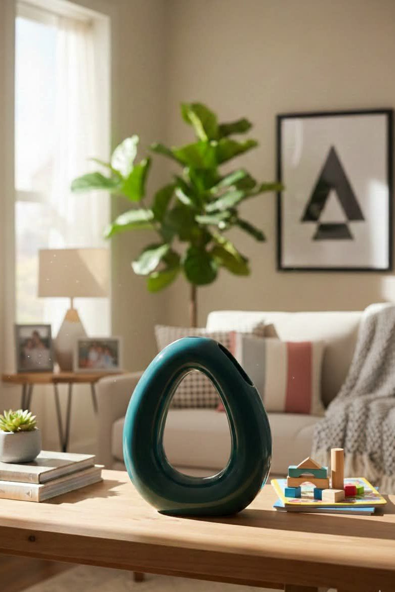 Round Triangle Vase – Artistic Decor Piece